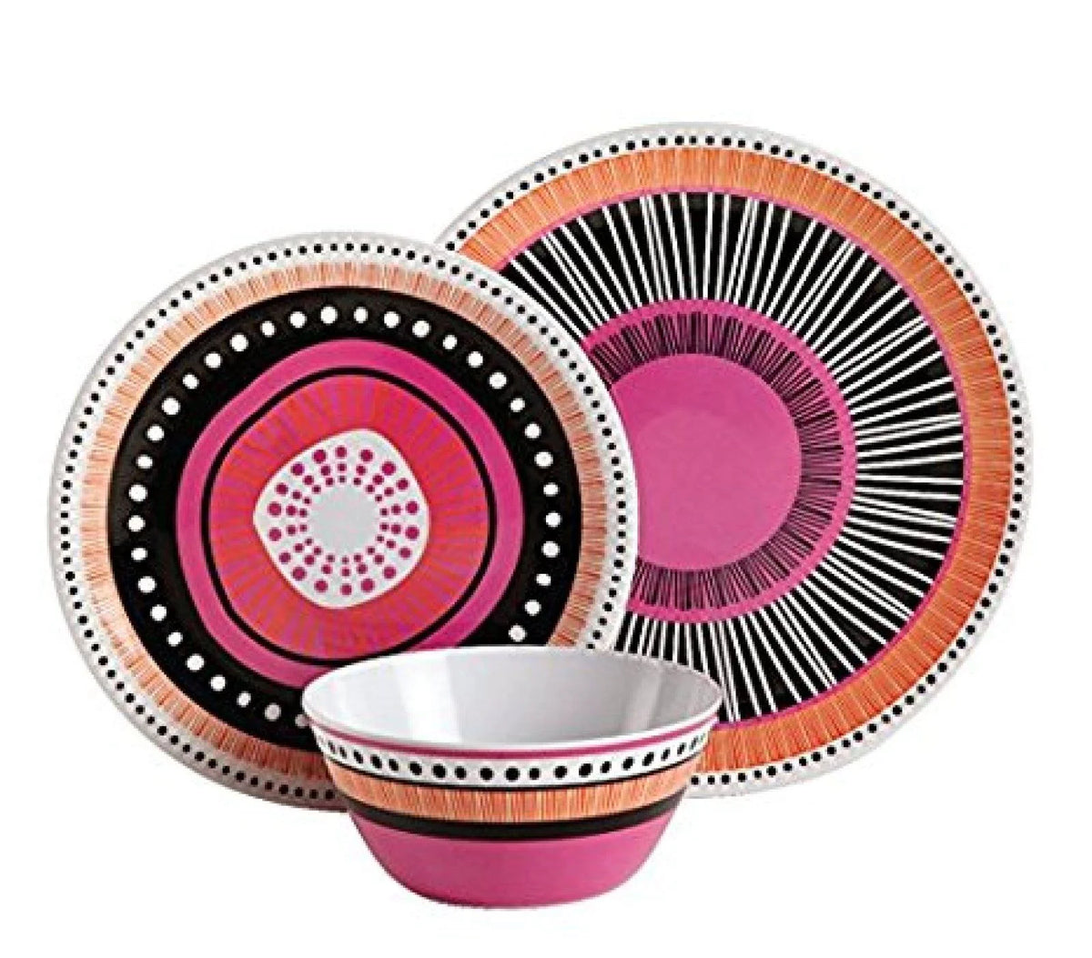 12 Piece Melamine Dinnerware Set D9091