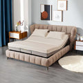 Full Size Adjustable Metal Bed Frame with Wireless Remote Control and Quiet Motor F5785