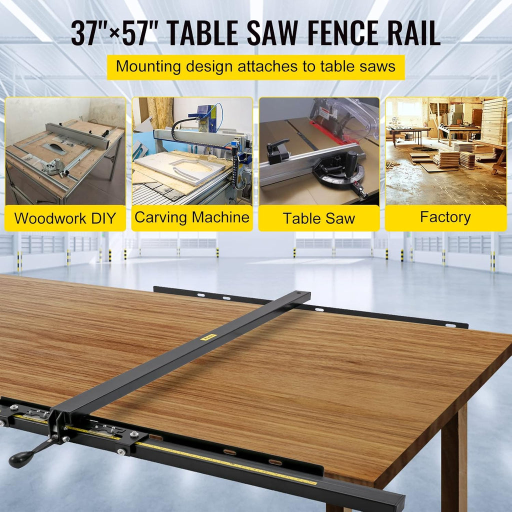 37×57 Table Saw Fence System with Front Guide Bar V20404
