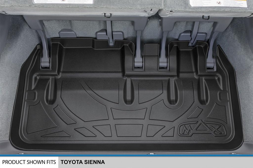Black Custom Floor Mats 3 Rows and Cargo Liner Set B962