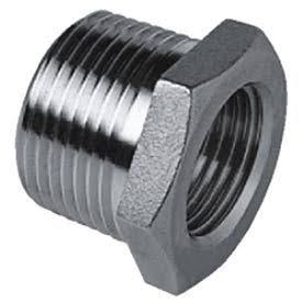 304 Cast Pipe Fitting Hex Bushing 1 x 3/8 NPT Male x Female Pkg Qty 50 L214646