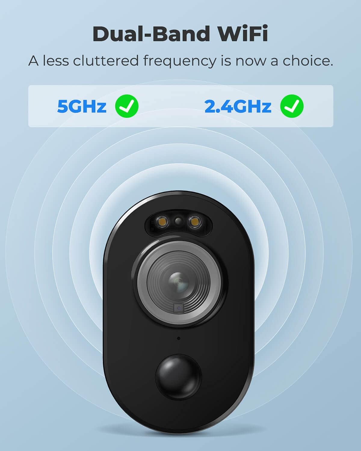 Outdoor Security Camera 4MP Dual Band WiFi Solar Battery Powered Spotlight Motion Detection Local SD Card Cloud Storage V827