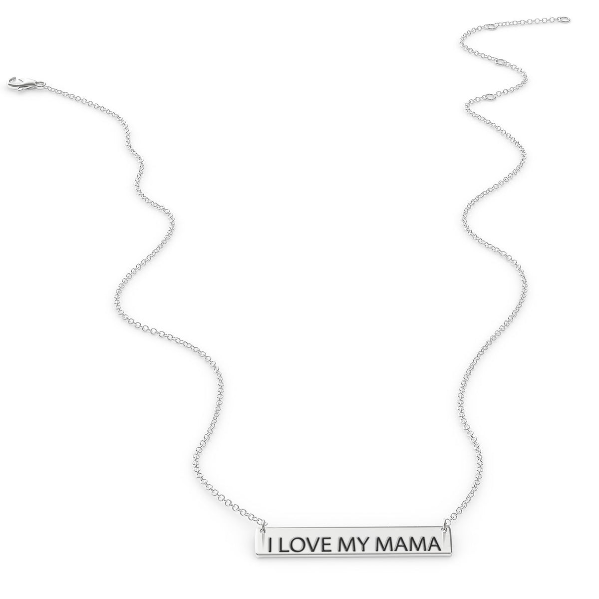 Sterling Silver Bar Pendant Necklace I26446