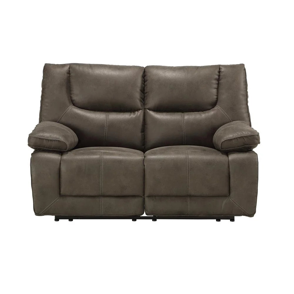 Gray Fabric Power Motion Loveseat I202