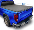Soft Roll Up Truck Bed Tonneau Cover for 2019-2022 Chevy Silverado / GMC Sierra 1500, Fleetside 5'8 Bed, Black B93479