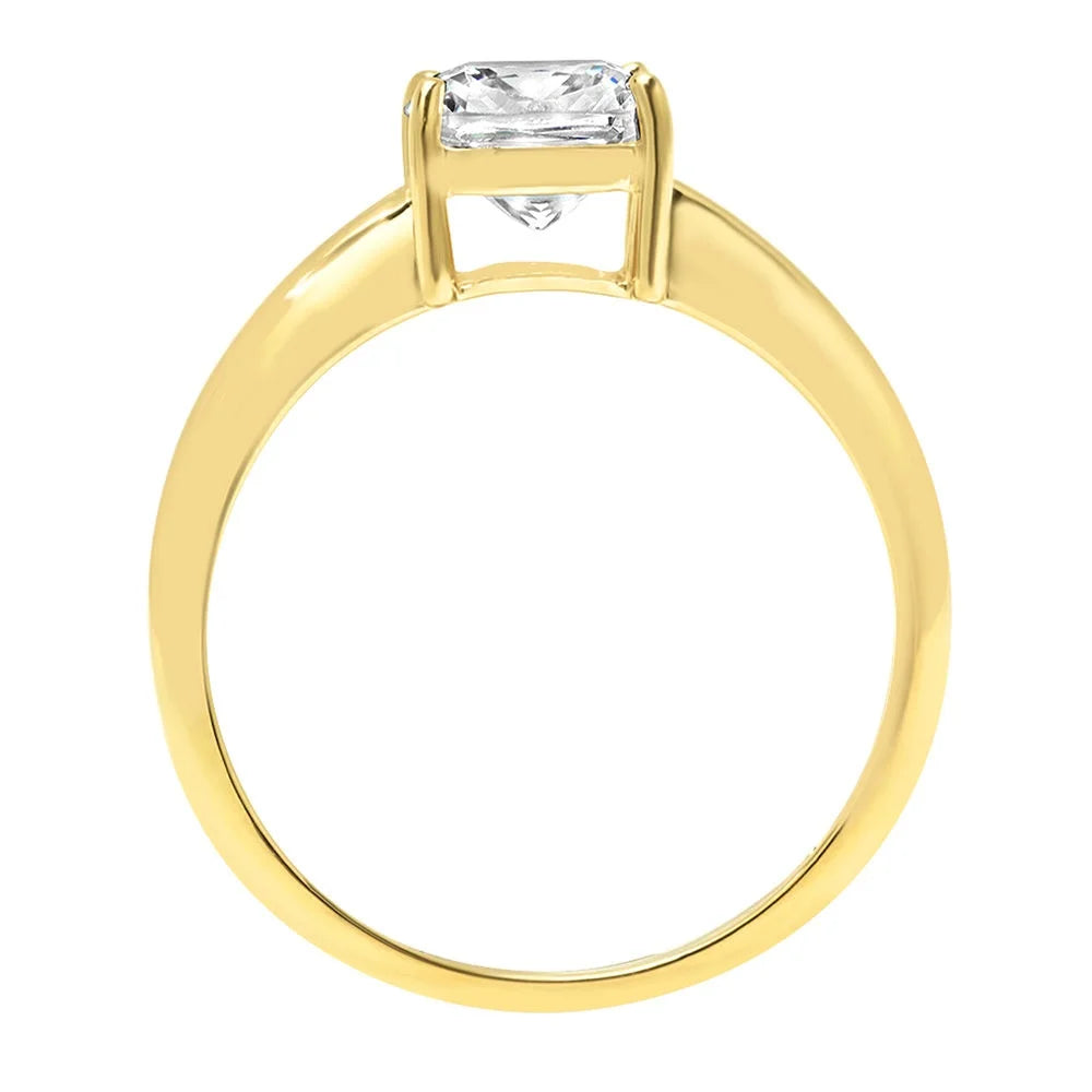 14k Yellow Gold Solitaire Ring Size 9 G154028