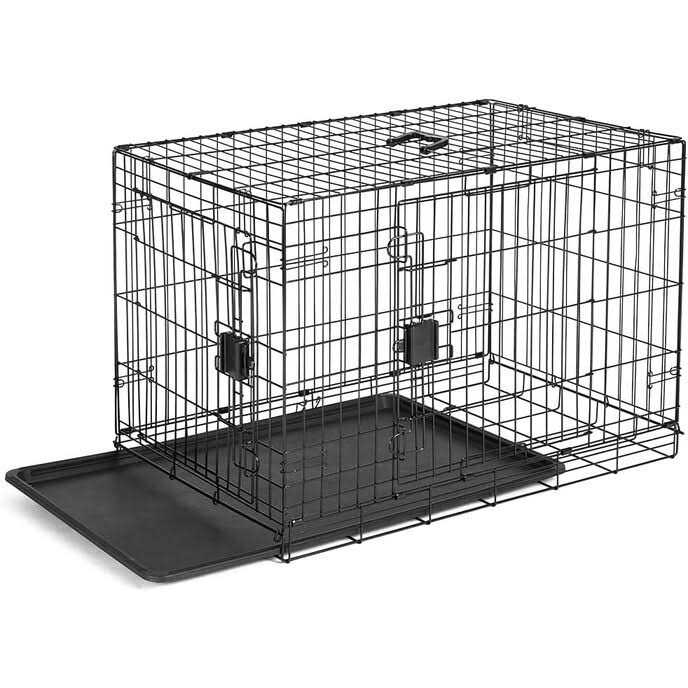 Foldable Metal Wire Dog Crate with Tray C7446