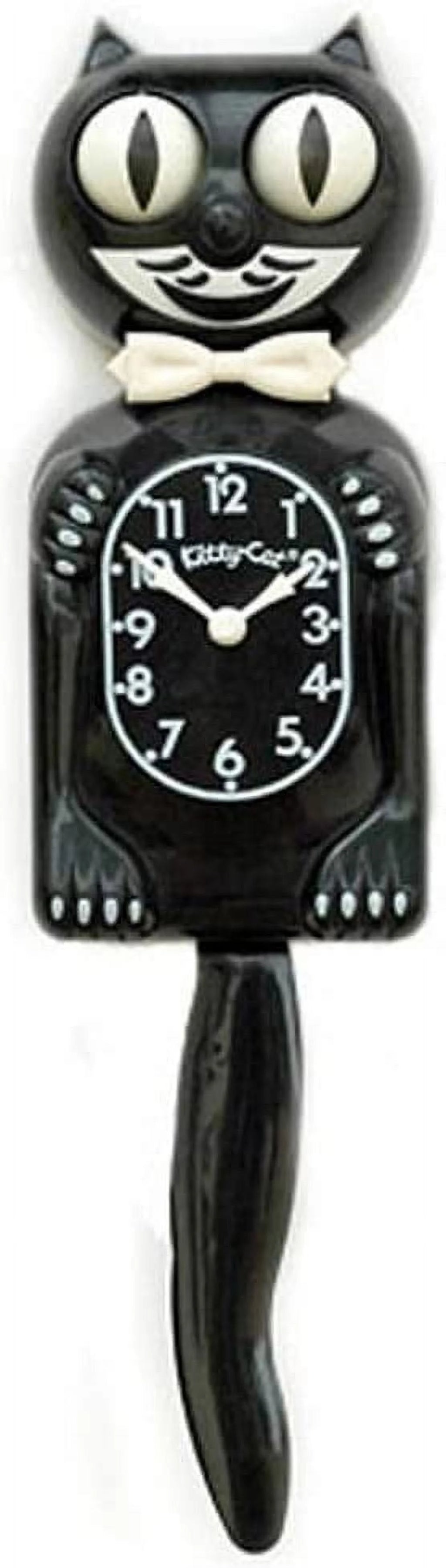 Black Vintage Cat Clock S324