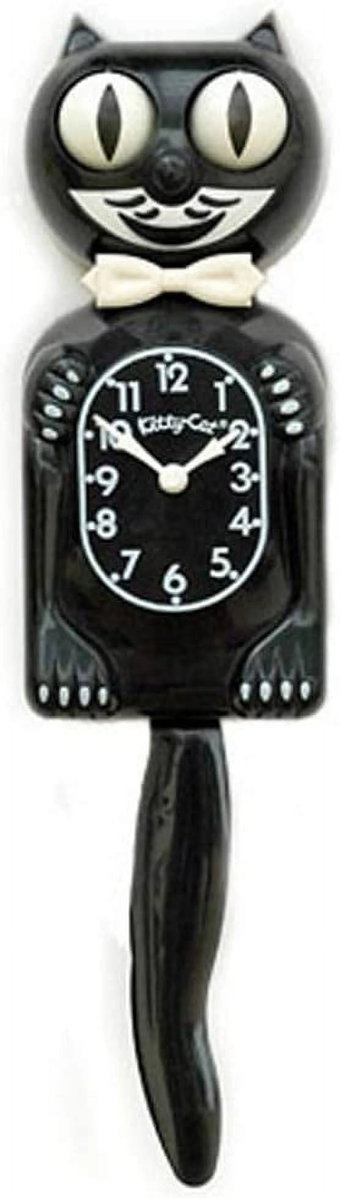 Black Vintage Cat Clock S324