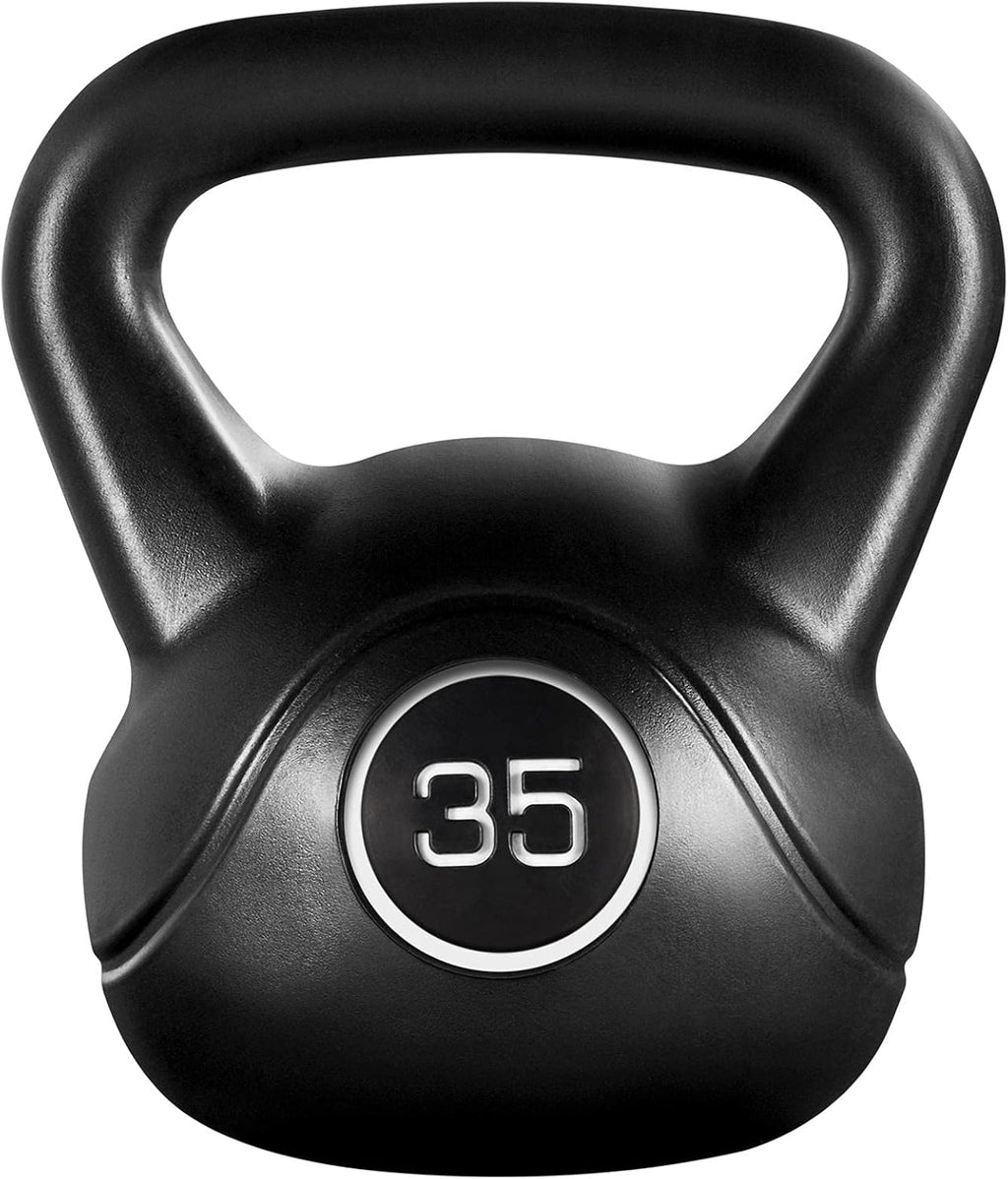 35lbs Kettlebell Weights with Wide Flat Base Textured Grip K454