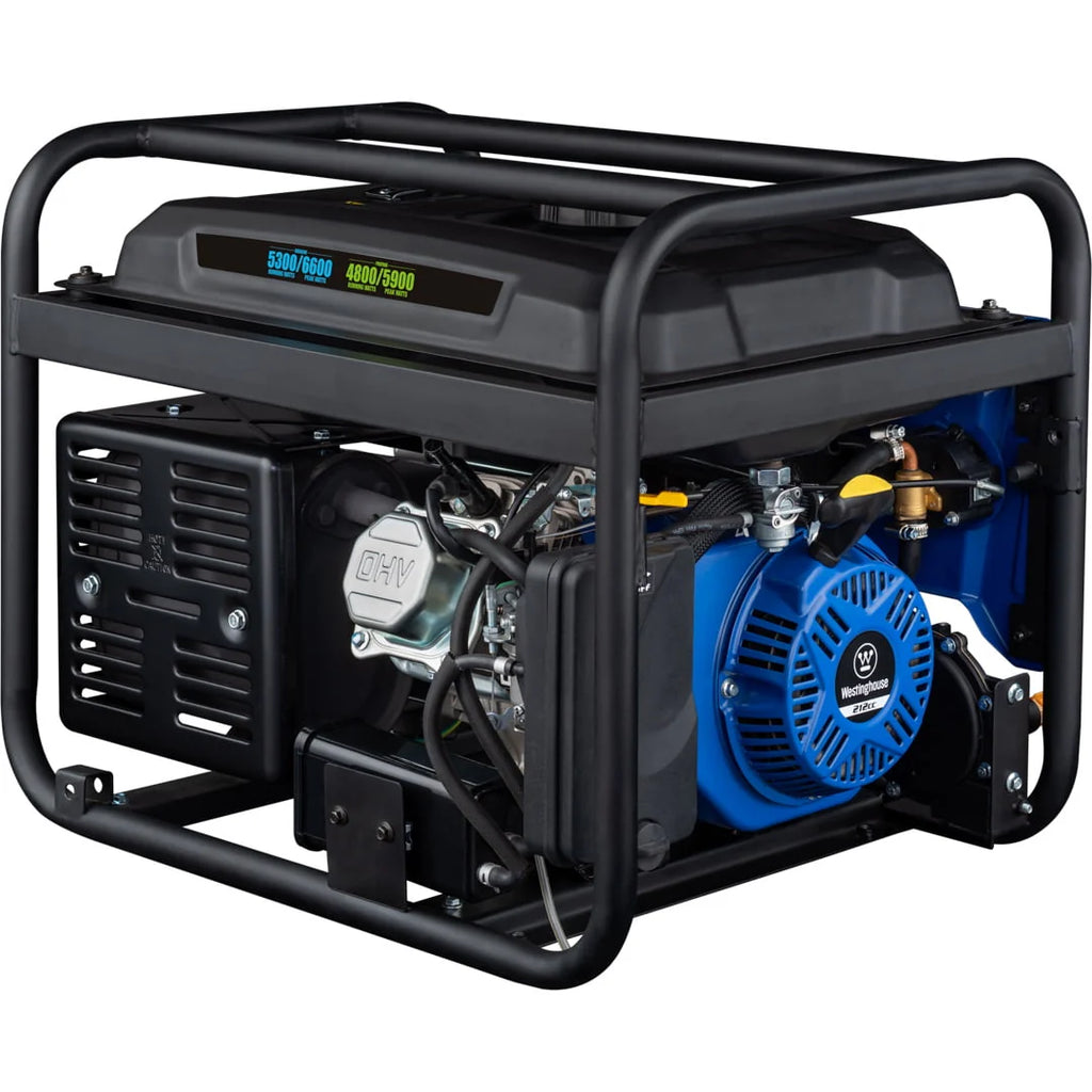 6600 Peak Watt Dual Fuel Portable Generator with Remote Electric Start F218