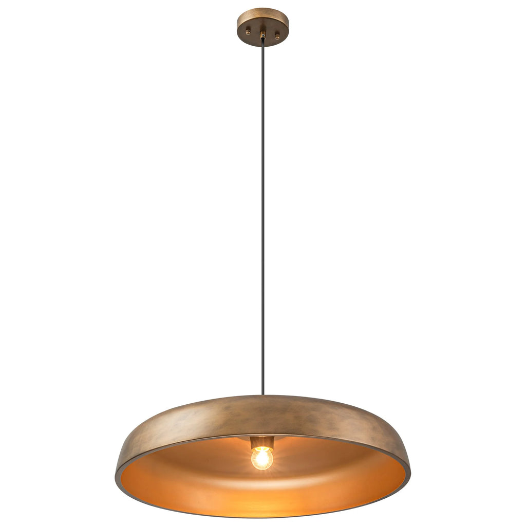 1-Light Dimmable Dome Mid-Century Modern Pendant V987