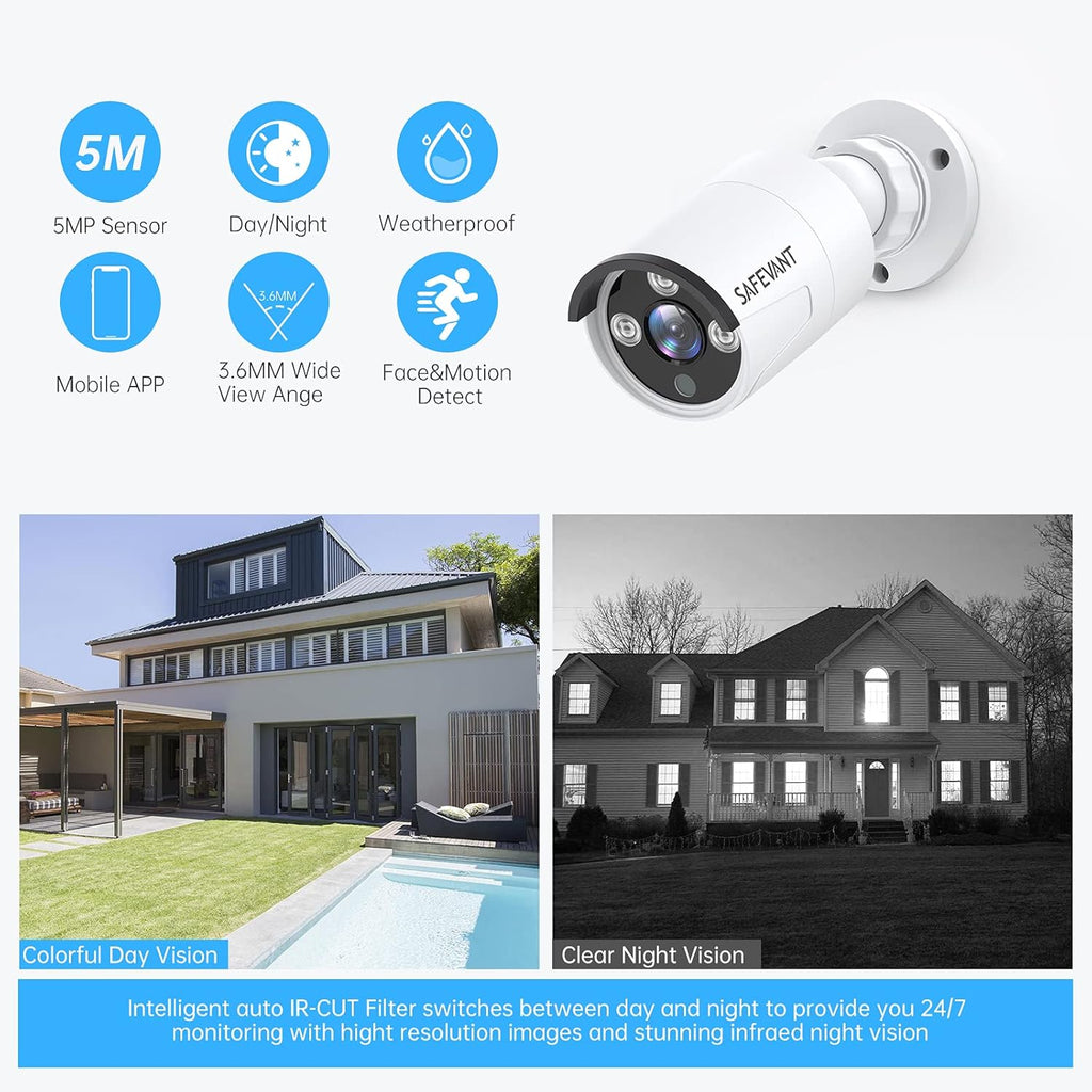 8 Channel 5MP CCTV Security Camera System with 8 Cameras N2029
