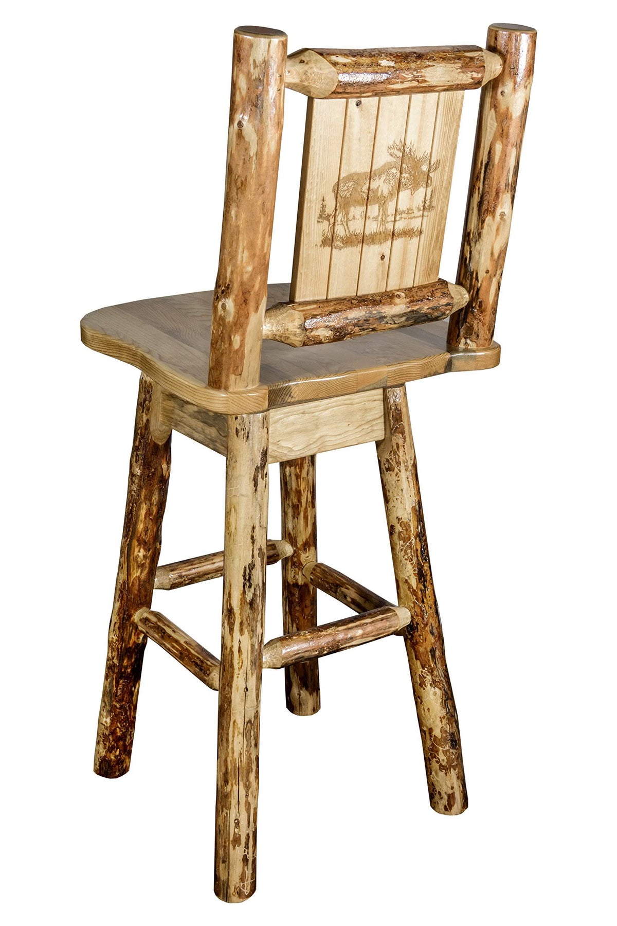 Counter Height Swivel Barstool with Back A49701
