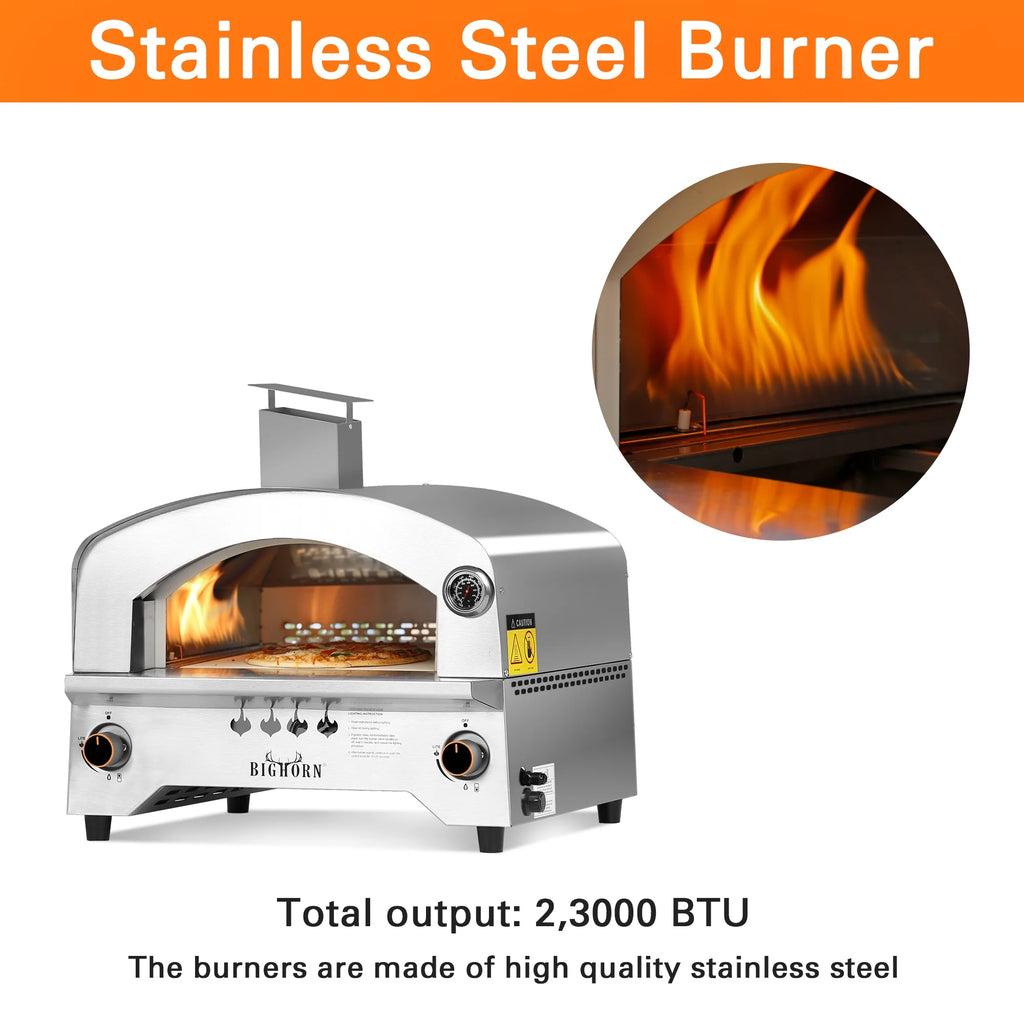 Portable Propane Pizza Oven with 13 inch Pizza Stone H8114
