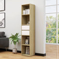 White and Sonoma Oak Chipboard Book Cabinet V59089