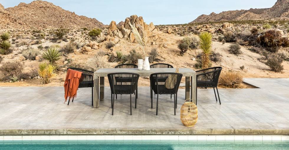 Solid Acacia Outdoor Dining Table for 6 A136689