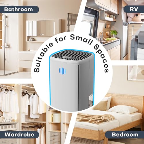 Small Quiet 38OZ Dehumidifier with Auto Shut Off H44377