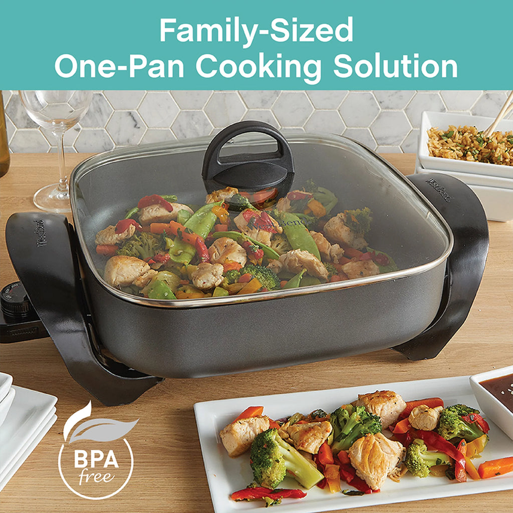 12-Inch Electric Skillet with Nonstick Coating V34542