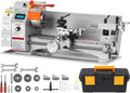 Mini Metal Lathe Machine, 7'' x 16'', 800W Precision Benchtop Power Metal Lathe H609