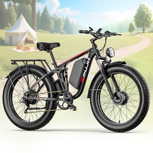 52V 26" Fat Tire Full Suspension Electric Bike C277549