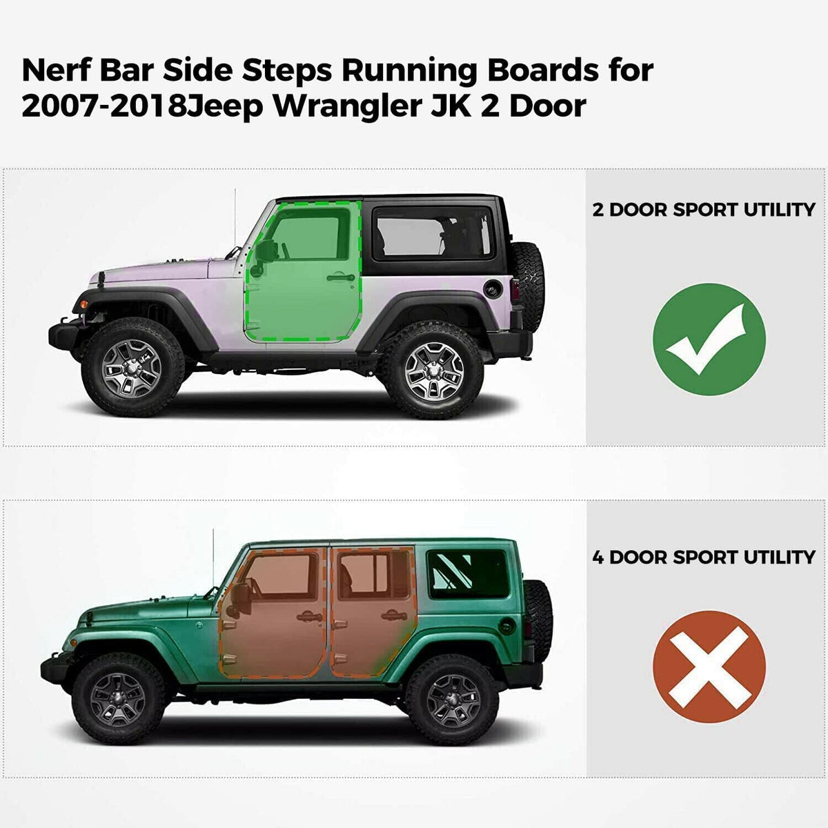 Black Steel Side Step Running Board X287061