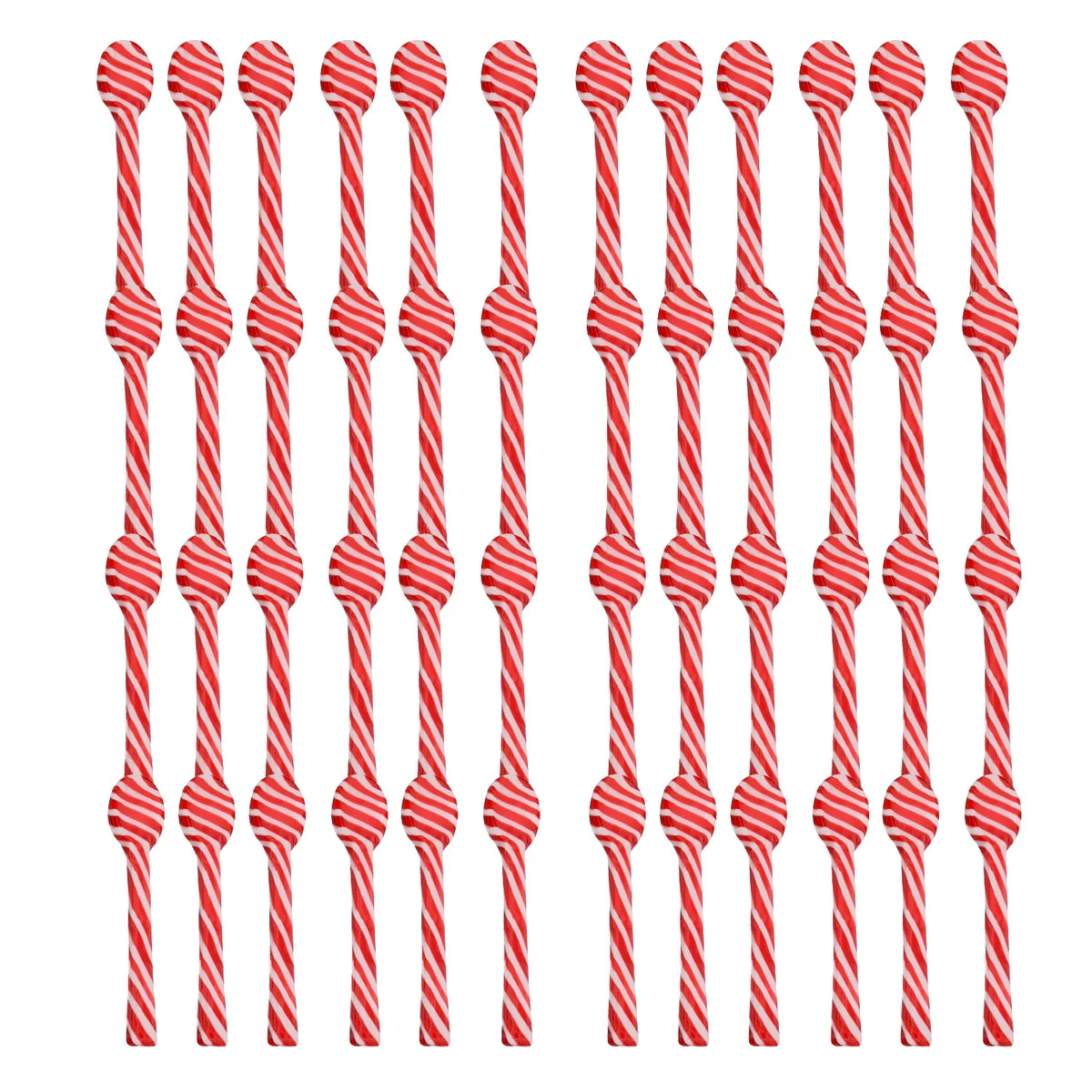 48ct Peppermint Hard Candy Spoons with Storage Carrier D879