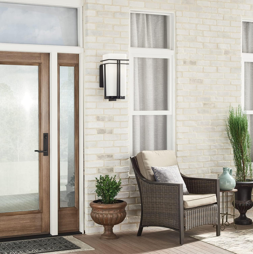 1 Light Black Outdoor Post Light C4609