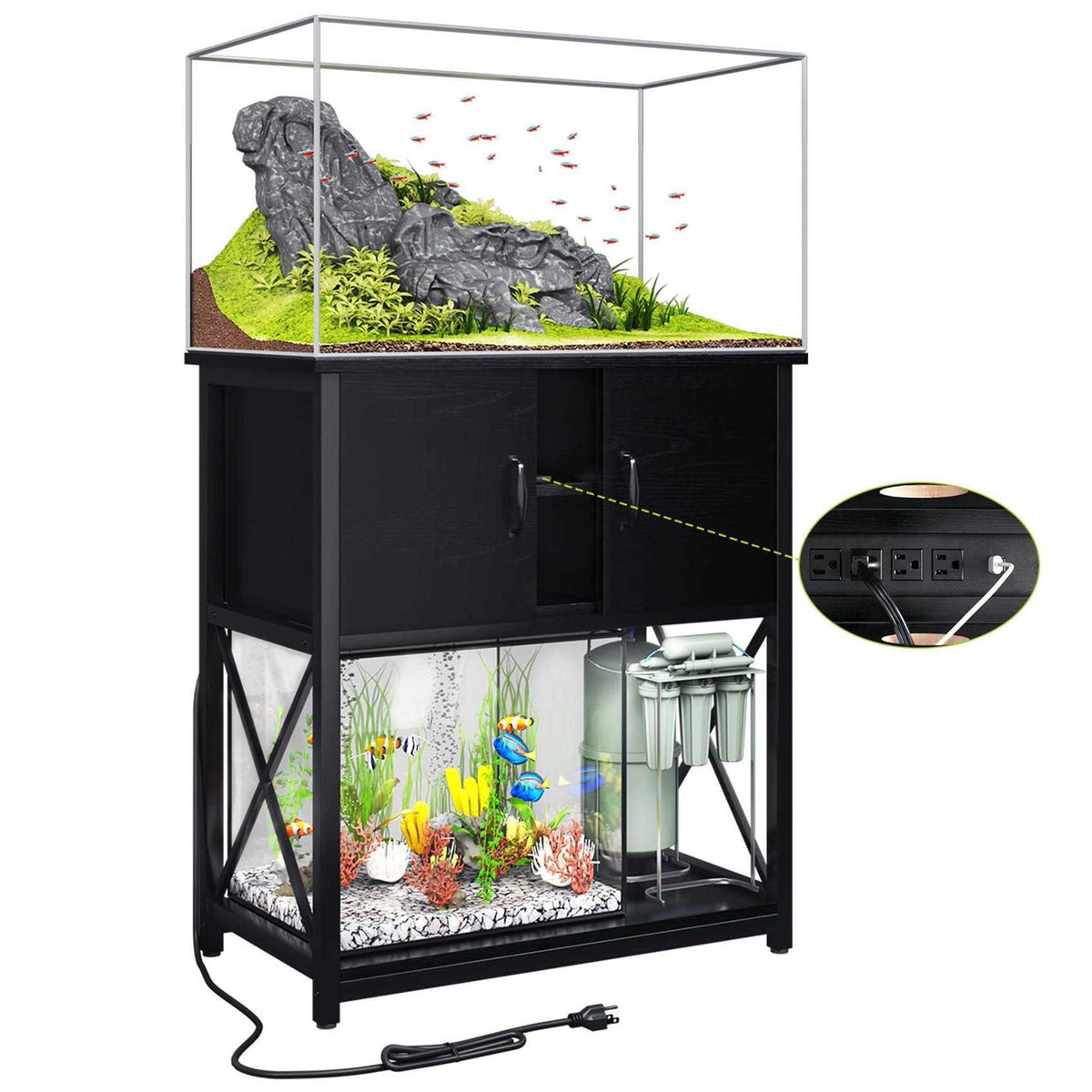10-29 Gallon Aquarium Stand with Cabinet M295