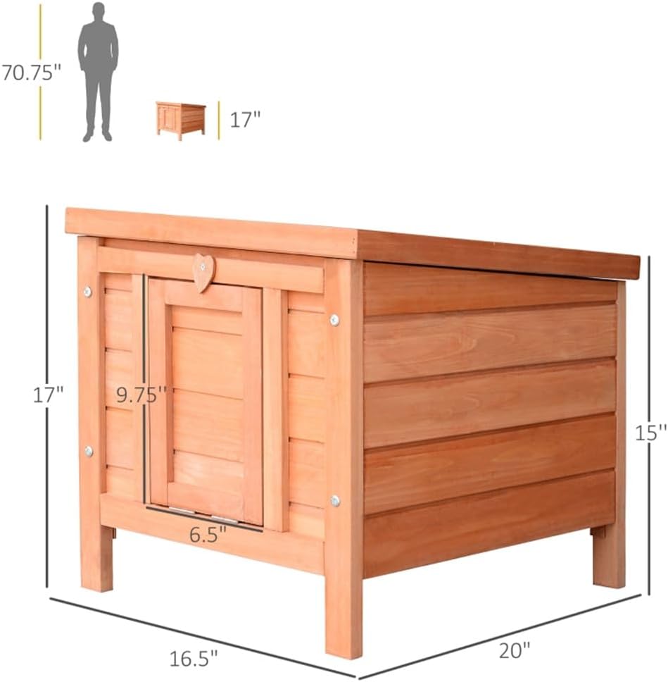 Large Natural Wood Dog House Y57141