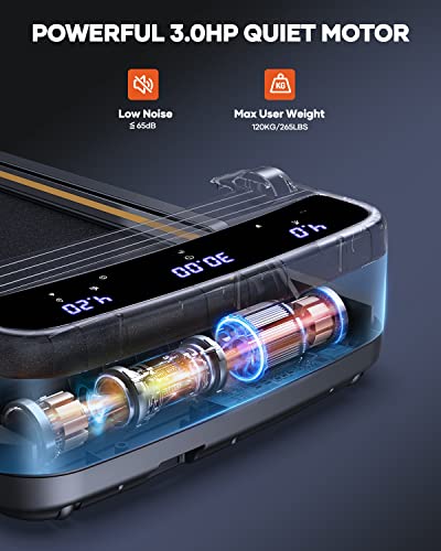 3.0HP Foldable Compact Treadmill with Dual LED Touch Screens N12438