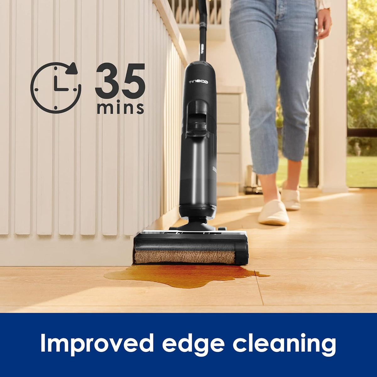 Smart Cordless Wet Dry Vacuum Cleaner and Mop, Black R1253