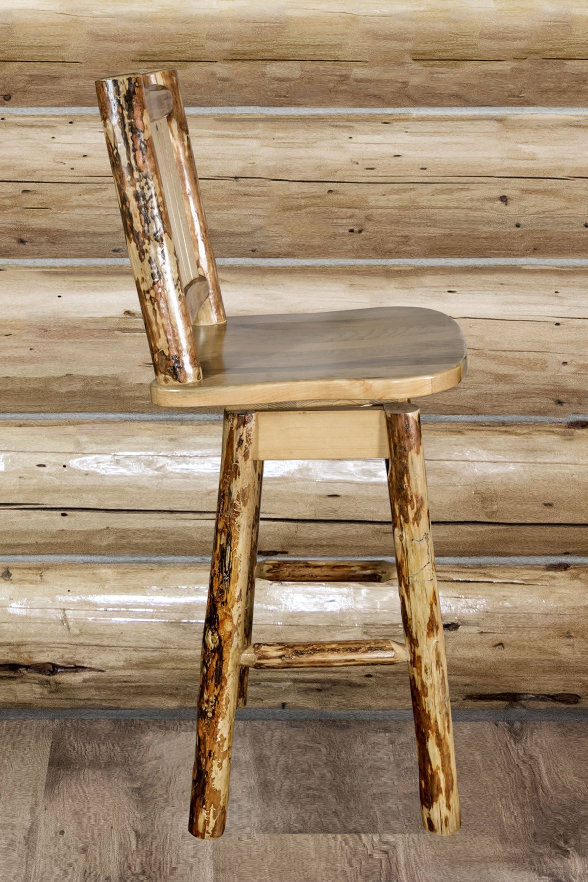 Counter Height Swivel Barstool with Back A49701