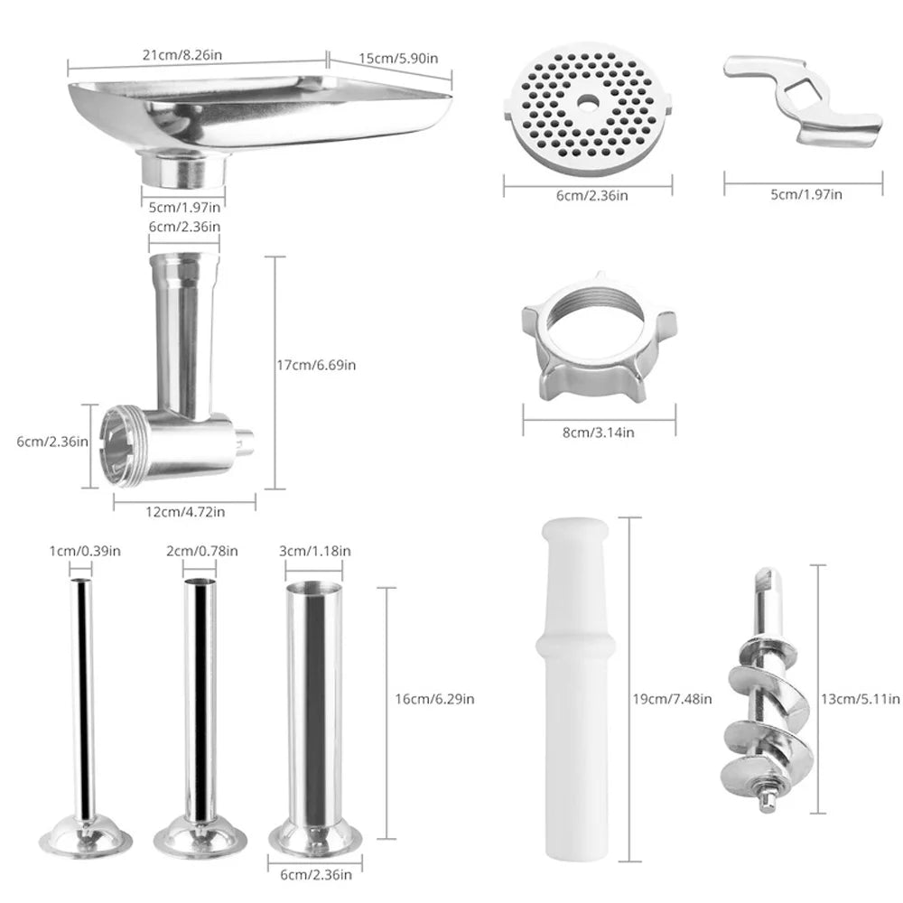 Metal Food Grinder Attachments, Meat Grinder, Sausage Stuffer O4220