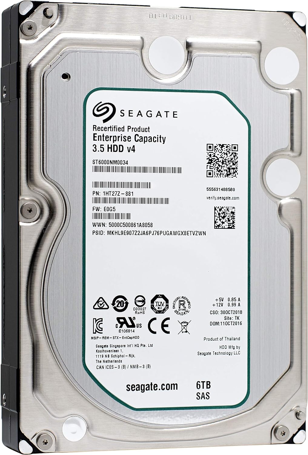 6TB 7.2K RPM SAS 3.5" Enterprise Hard Disk Drive P653