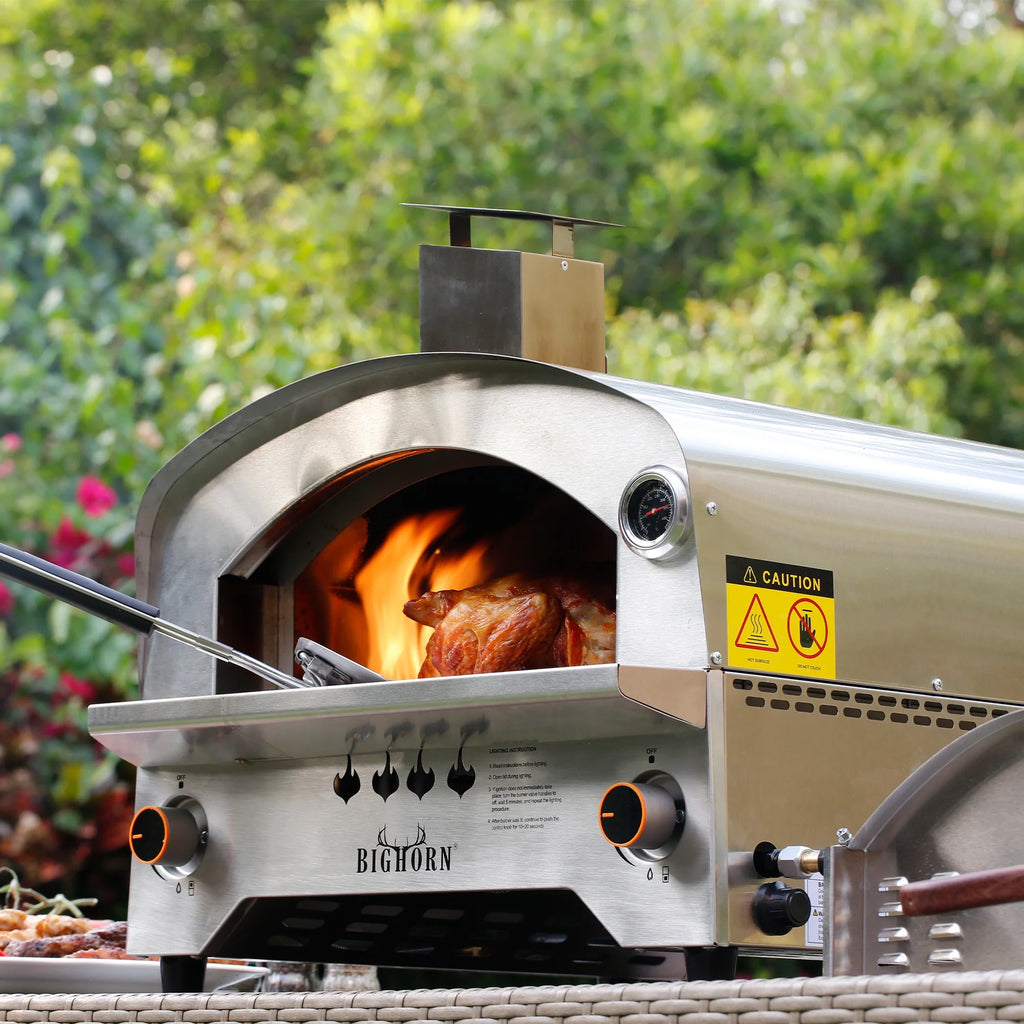 Portable Propane Pizza Oven with 13 inch Pizza Stone H8114