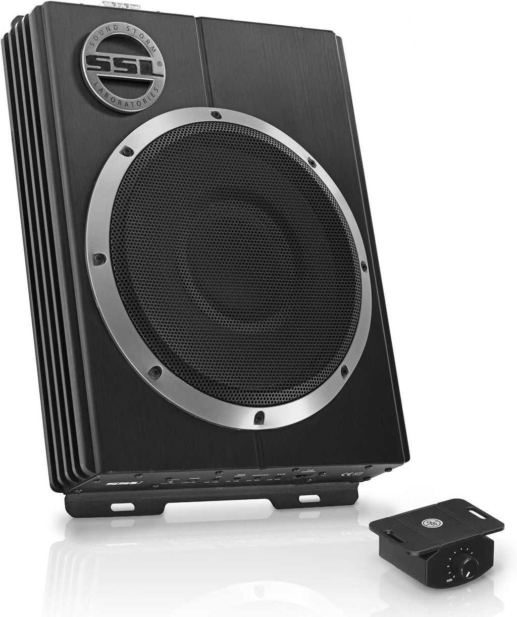 600 Watts Max Power Low Profile 8 Inch Amplified Car Subwoofer N457