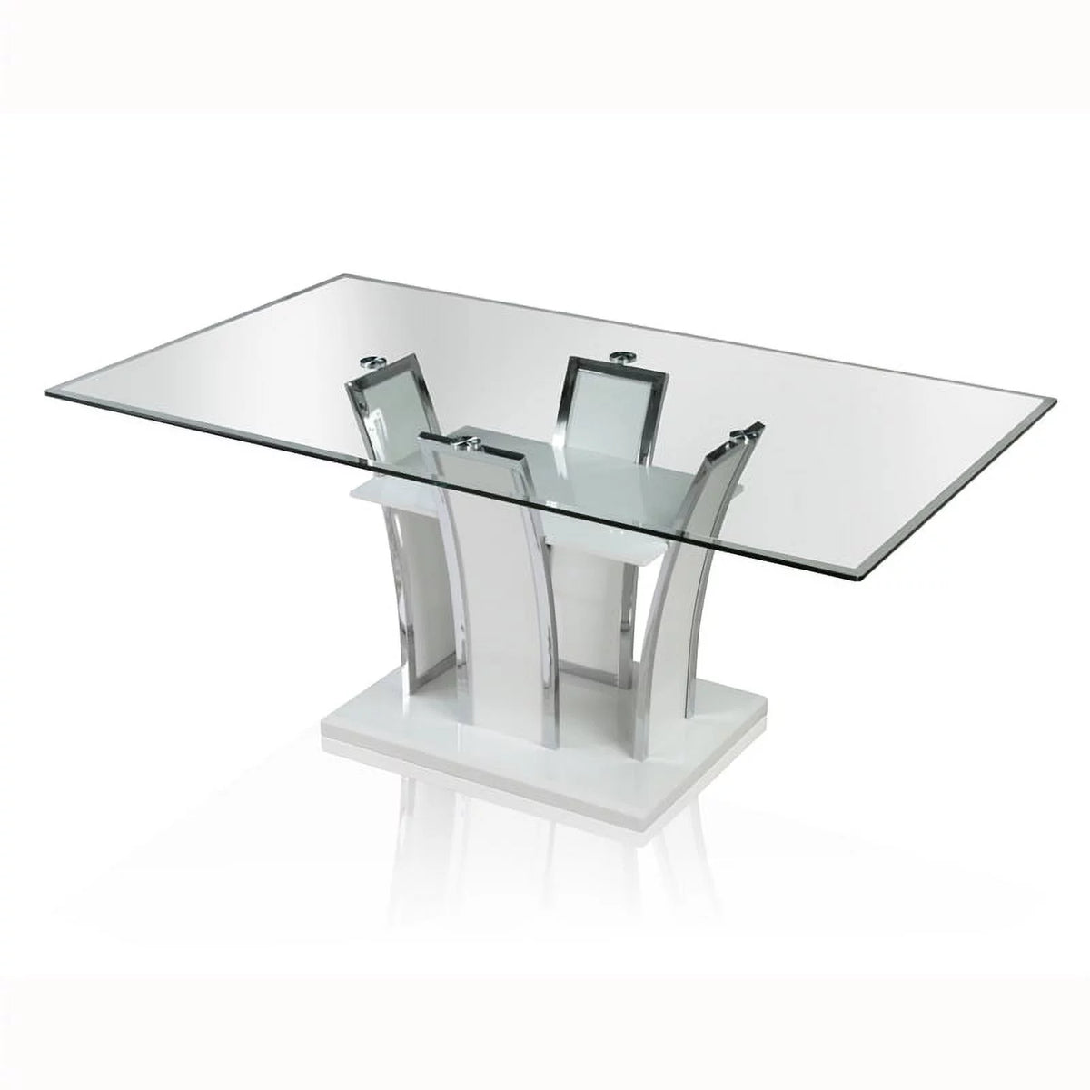 White Glass Top Dining Table I4171