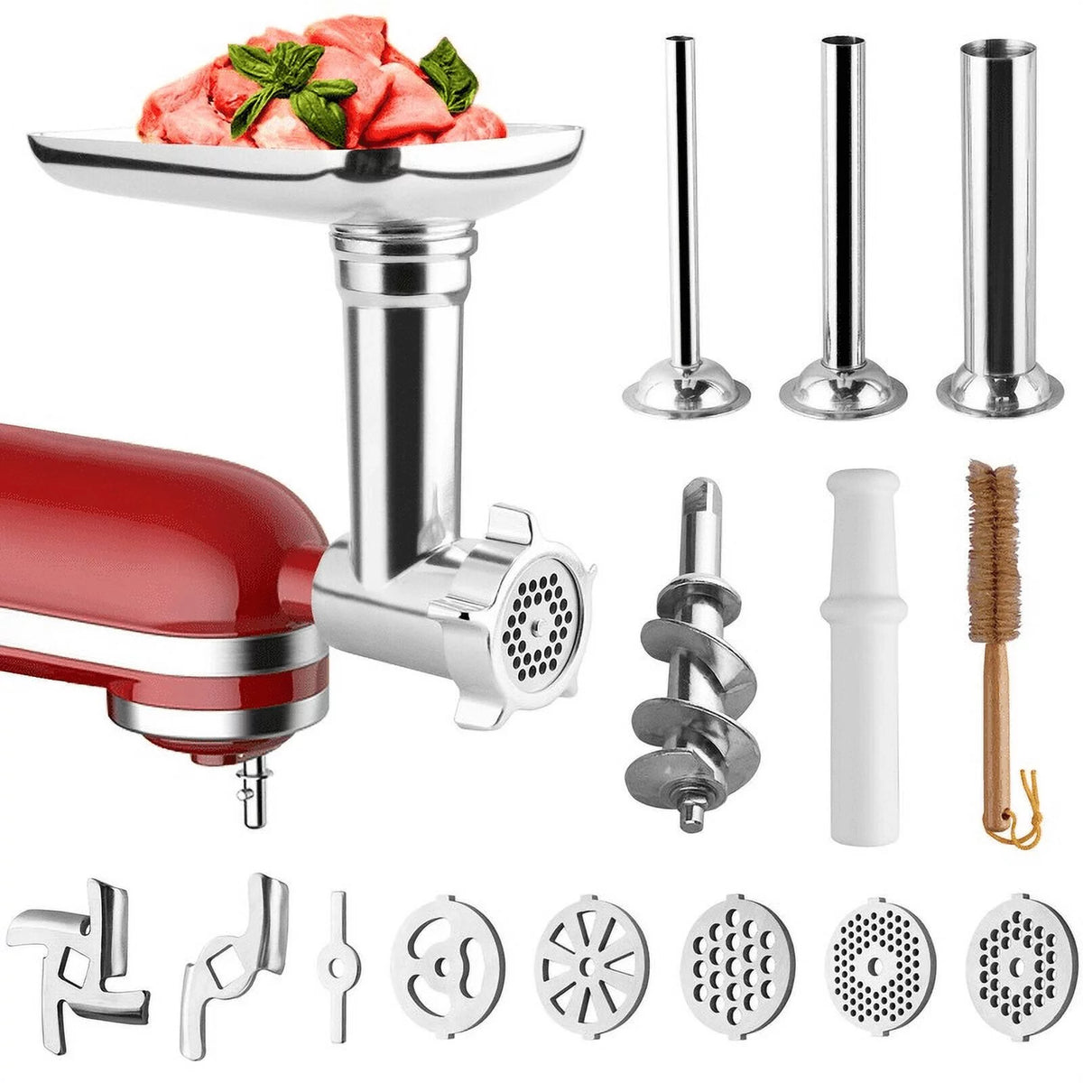 Metal Food Grinder Attachments, Meat Grinder, Sausage Stuffer O4220