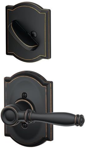Aged Bronze Dummy Interior Pack with Deadbolt Cover Pla E1606