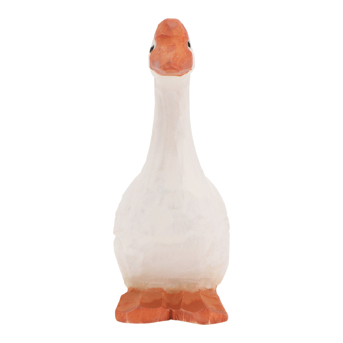 White 11x6cm Wooden Goose Ornaments P80564