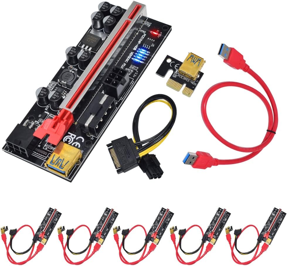 1X to 16X USB 3.0 PCIe Riser Card 6 PCS H40469