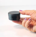 Cosmetic Jars 30 Gram Plastic Containers Matte Black Lids O729
