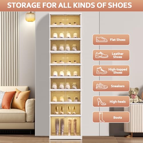 6 Tier 24 Pairs Foldable Plastic Shoe Cabinet R9197