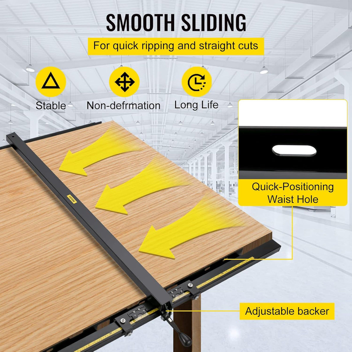 37×57 Table Saw Fence System with Front Guide Bar V20404