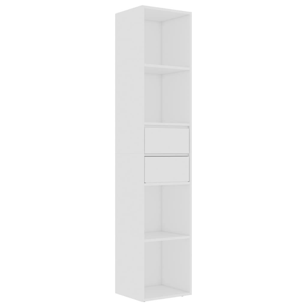 White and Sonoma Oak Chipboard Book Cabinet V59089
