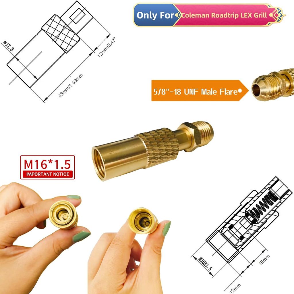 Universal Grill Regulator Hose with Threaded Regulator P589