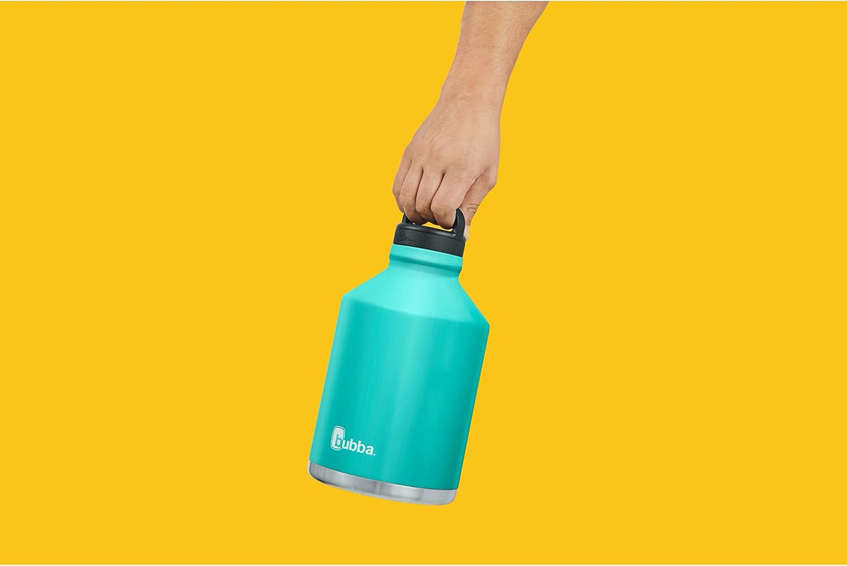 84oz Vacuum-Insulated Stainless Steel Water Bottle with Leak-Proof Lid, Island Teal H96861