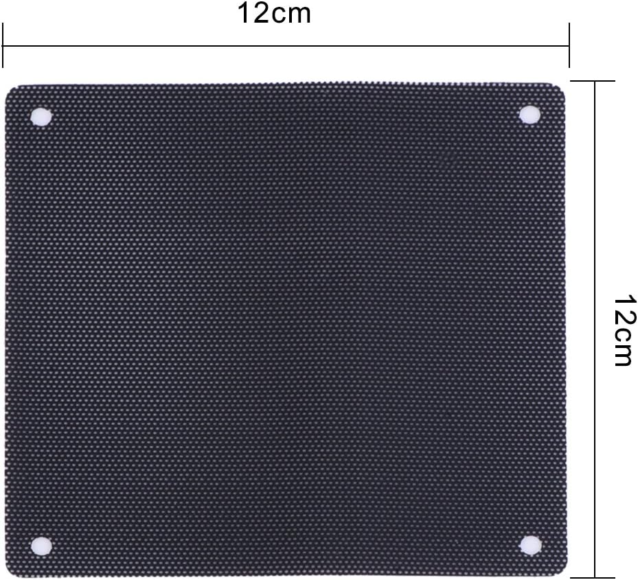 120 mm Black PVC Computer Fan Dust Filter 10 Packs L557