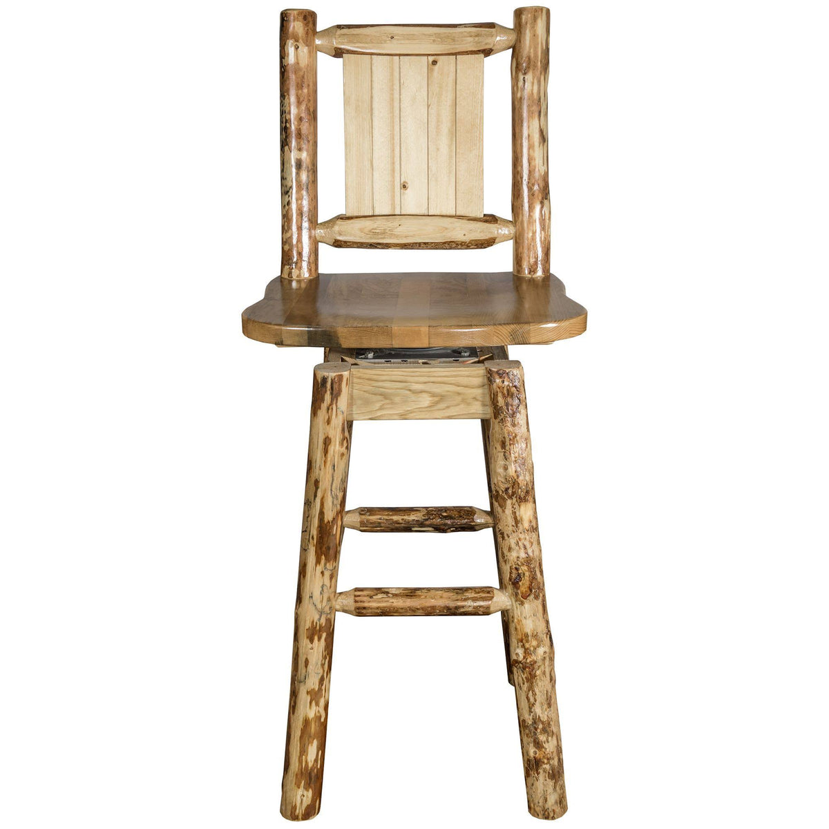 Counter Height Swivel Barstool with Back A49701
